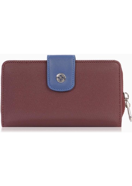 Orta Boy Çıtçıt Detaylı Kadın Cüzdan – 65298L - Bordo/sax