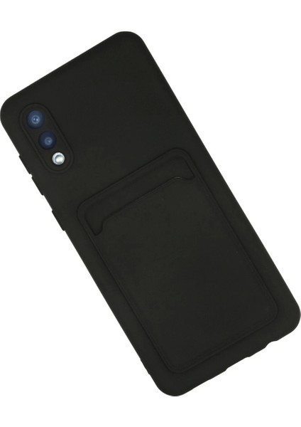 Samsung Galaxy A02 Kılıf Kelvin Kartvizitli Silikon - Siyah fiyatları