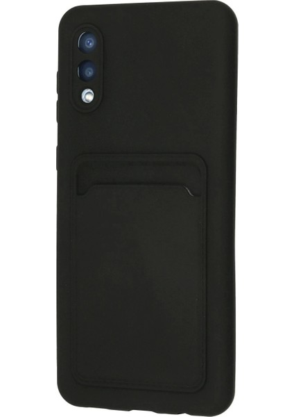Samsung Galaxy A02 Kılıf Kelvin Kartvizitli Silikon - Siyah modelleri
