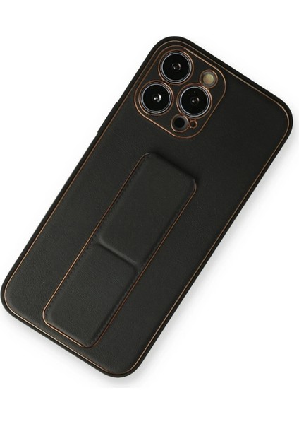 iPhone 14 Pro Kılıf Coco Deri Standlı Kapak - Siyah fiyatları