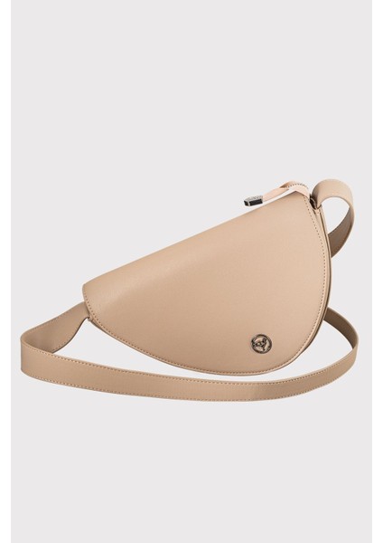 Geniş Iç Bölmeli, Kapaklı, Ayarlanabilir Askılı Kadın Bej Omuz Çantası fırsatları