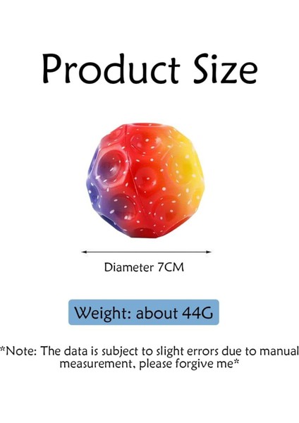 Çok Renkli Kauçuk Sıçrama Topu, Yüksek Zıplama Eğlencesi