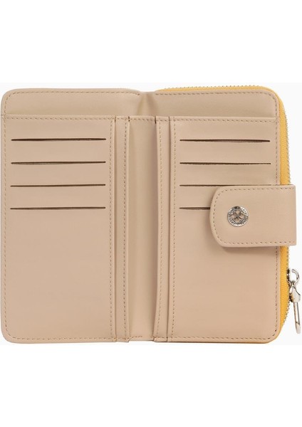 Orta Boy Çıtçıt Detaylı Kadın Cüzdan – 65298L - Hardal/vizon modelleri