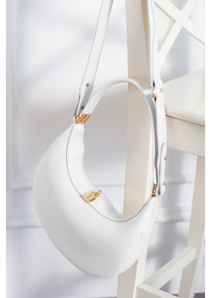 Yumuşak Dokulu Çok Amaçlı Kadın Çantası, Beyaz, El, Omuz ve Kol Kullanımı fırsatları