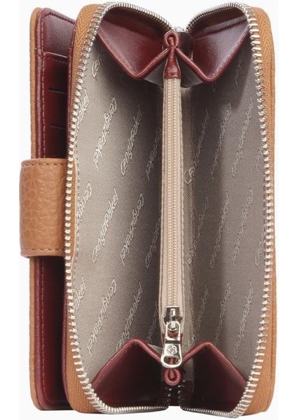 Orta Boy Kadın Cüzdan/portföy – 65298M - Taba/ Bordo fiyatları