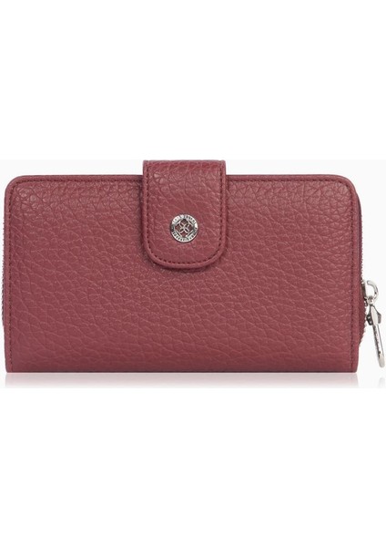 Orta Boy Kadın Cüzdan/portföy – 65298M - Bordo/ Indigo