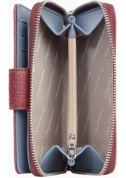 Orta Boy Kadın Cüzdan/portföy – 65298M - Bordo/ Indigo fiyatları