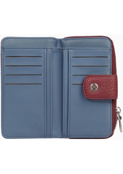 Orta Boy Kadın Cüzdan/portföy – 65298M - Bordo/ Indigo modelleri