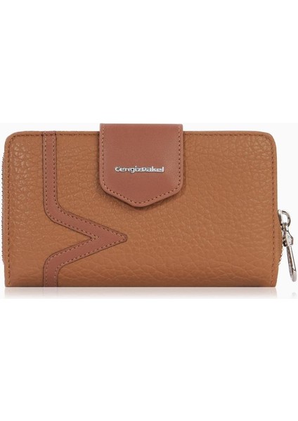 Orta Boy Kadın Cüzdan - 65295M - Taba