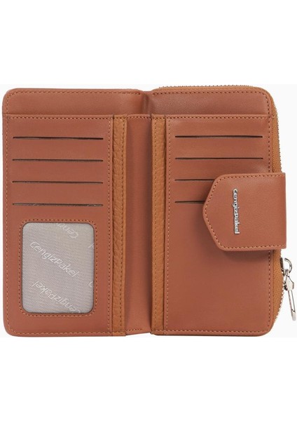 Orta Boy Kadın Cüzdan - 65295M - Taba modelleri