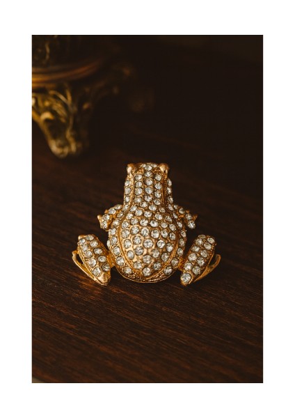 Beyaz Parlak Taşlı Minik Kurbağa – Şık ve Anlamlı Dekoratif Figür fiyatları