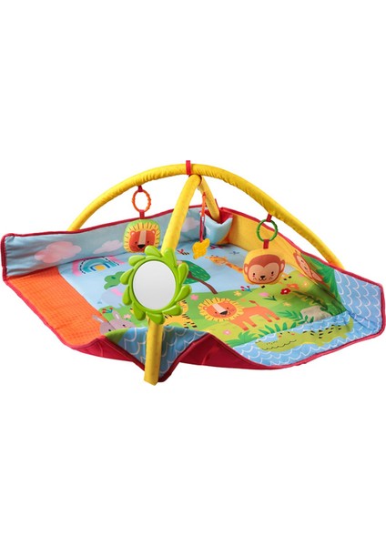 Renkli Safari Temalı Bebek Aktivite Halısı, Dişlikli, Aynalı ve Top Havuzlu indirimleri