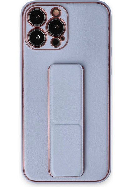 iPhone 14 Pro Kılıf Coco Deri Standlı Kapak - Sky Blue