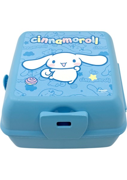 Cinnamoroll 4 Bölmeli Çocuk Beslenme Kutusu - Yemek Saklama Kabı Kaşık ve Çatallı