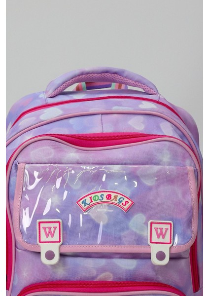 Kız Çocuk 3'lü Okul Çanta Seti Sırt Çantası Beslenme Çantası Kalemlik Peluş Oyuncak Hediyeli