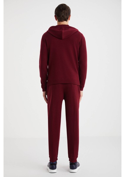 M Logolu Kapüşonlu Bordo Hoody fırsatları