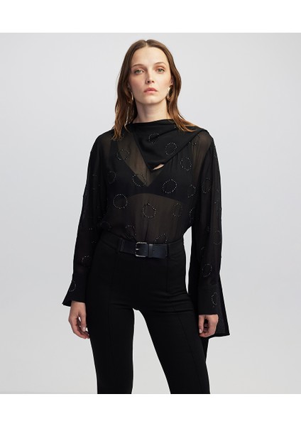 Hotfix Baskısı Şifon Bluz IW6250006051001 fırsatları