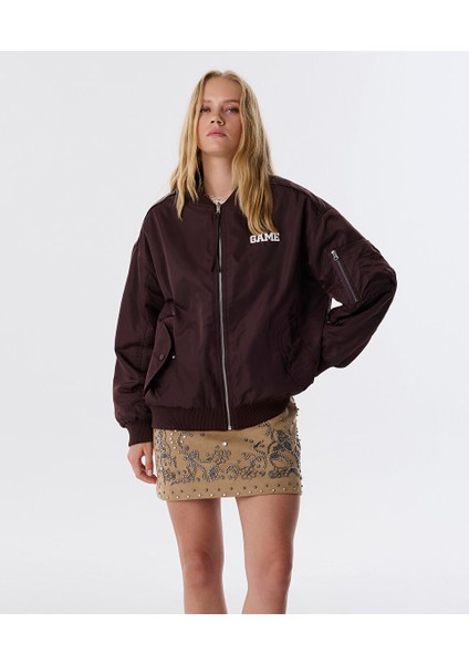 Sloganlı Bomber Mont TW6250012050035