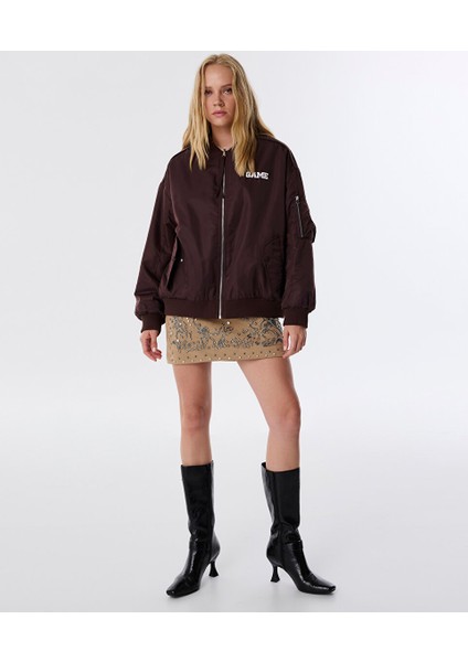 Sloganlı Bomber Mont TW6250012050035 fiyatları