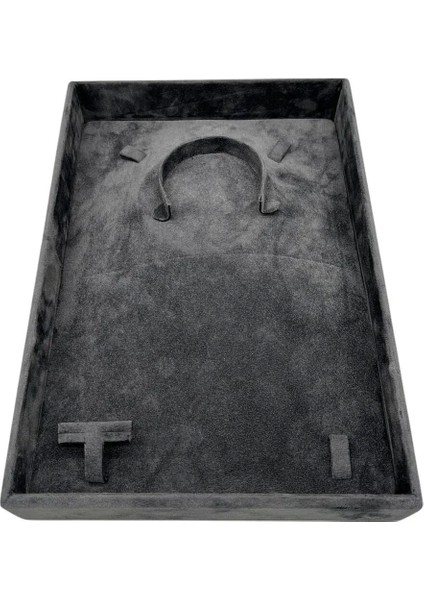 Yerli Süet Takı Sergileme Tablası, Siyah, 26/19 Cm, Şık ve Kullanışlı Tasarım fiyatları