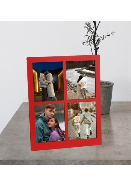 Kişiye Özel 4 Fotoğraflı Ahşap Mdf Resimli Kolaj Çerçeve fiyatları