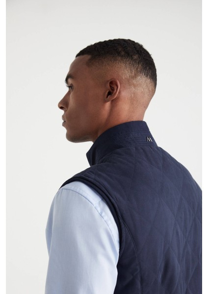 Lacivert Kapitone Yelek modelleri