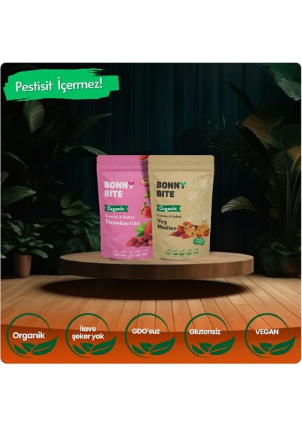 ORGANİK ÇITIR ÇİLEK & ÇITIR SEBZE (KAPYA BİBER, CHERRY DOMATES, SOĞAN) İKİLİ PAKETİ