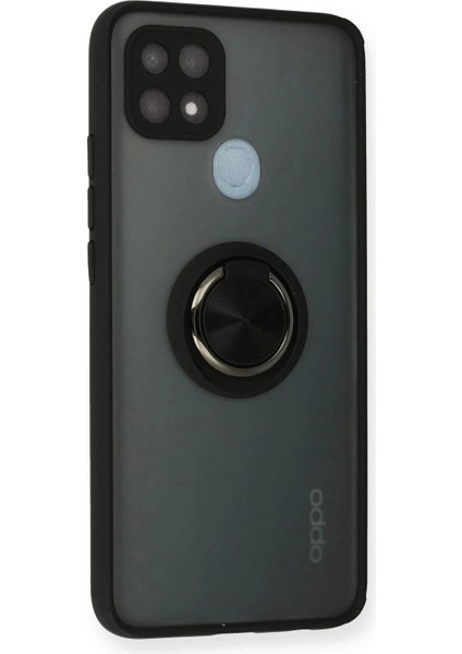 Oppo A15 Kılıf Montreal Yüzüklü Silikon Kapak - Siyah fiyatları