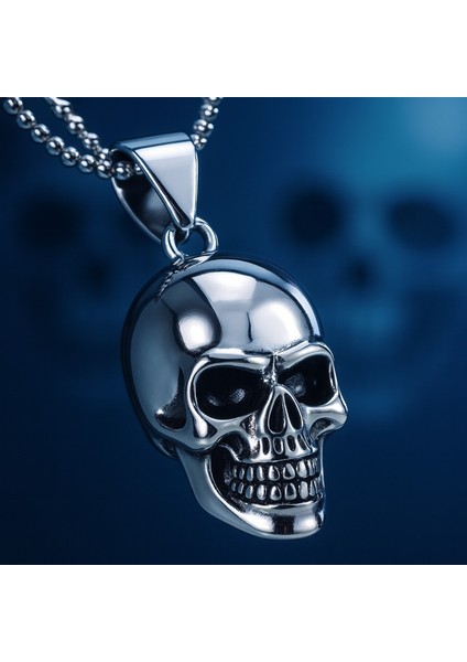 Paslanmaz Çelik Skull Kafatası Kolye modelleri