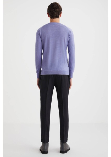 Extrafine Merino Açık Mor Bisiklet Yaka Triko fırsatları