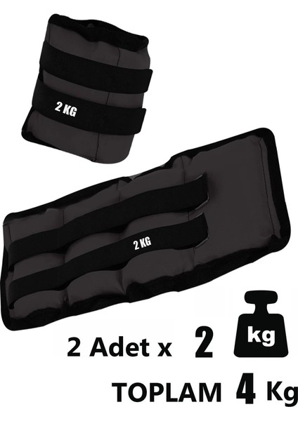 2 kg x 2 Adet El Ayak Ağırlığı Seti Kum Torbası Kas Bilek Ağırlık 1 Çift