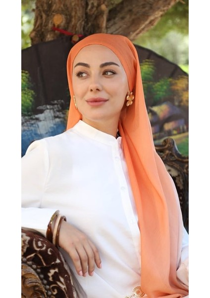 Locella Pamuk Vual Şal Turuncu