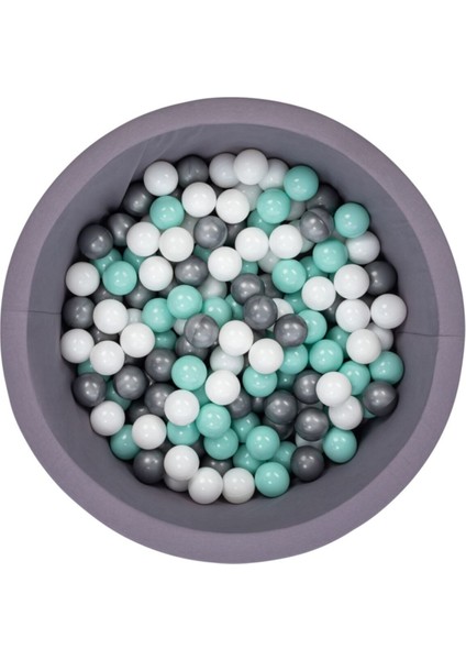 Gri Sünger Top Havuzu 85X30 Cm, Çocuklar Için Eğlenceli ve Güvenli Oyun Alanı