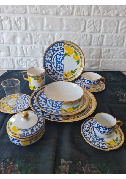 44 Parça 6 Kişilik Çeyiz Seti Lemone Serisi