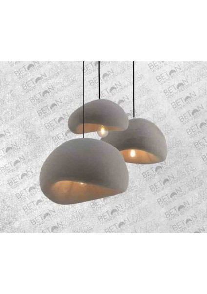 LUNO Beton Görünümlü Avize | 40x100cm | E 27 Duy modelleri