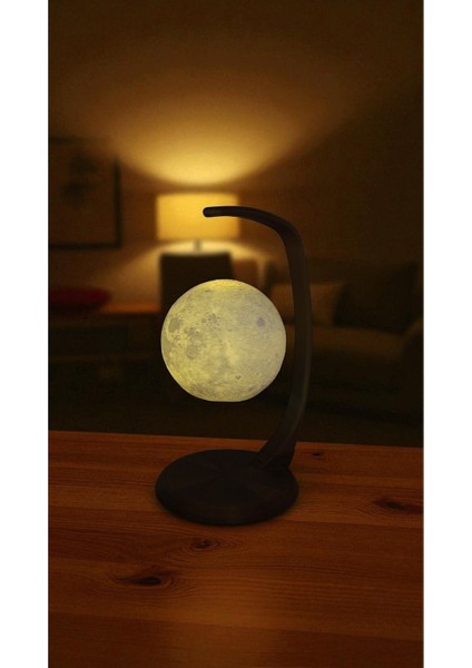 Ay Şeklinde Gece Lambası, Masaüstü Dekoratif LED Işık, Şık ve Parlak Tasarım