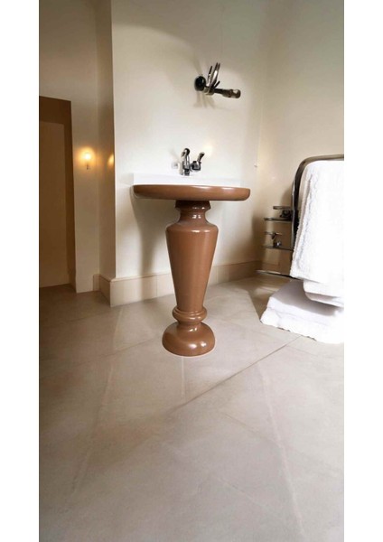 Tekli Ahşap Yan Sehpa – Kahverengi Mantar Model Dekoratif Sehpa