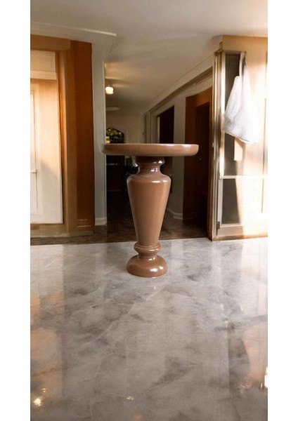 Tekli Ahşap Yan Sehpa – Kahverengi Mantar Model Dekoratif Sehpa fiyatları