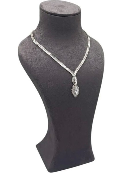 Füme Renkli 31 cm Kumaş Takı Sergileme Mankeni, Şık ve Kullanışlı Tasarım