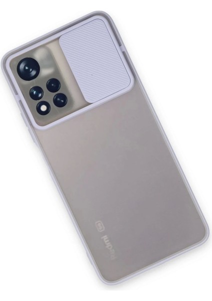 Xiaomi Redmi Note 11T Kılıf Palm Buzlu Kamera Sürgülü Silikon - Lila modelleri