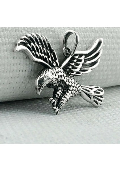 925 Ayar Gümüş Kartal Tasarımlı Erkek Kolye Ucu