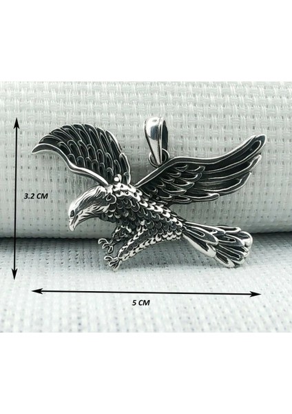 925 Ayar Gümüş Kartal Tasarımlı Erkek Kolye Ucu modelleri