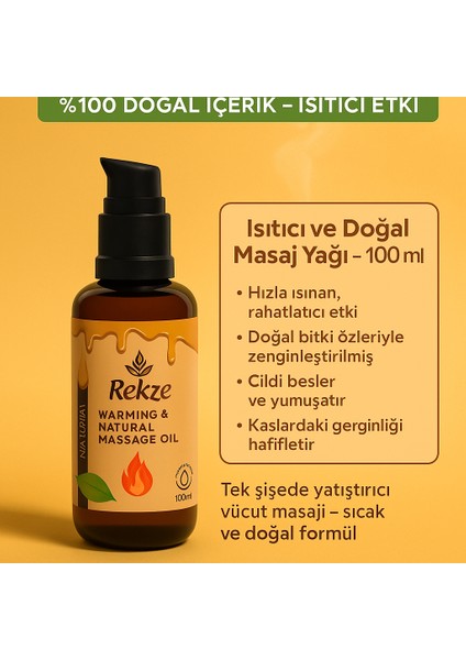 Aromasız Masaj Yağı 100 ml – Cildi Yumuşatır ve Nemlendirir