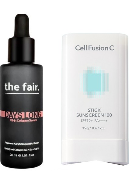The Fair the fair. Kolajen Serum Ve Stick Güneş Kremi Set
