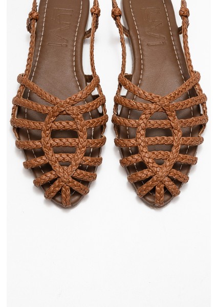 Claudıa Taba Örgü Kafes Tasarım Kadın Sandalet fiyatları