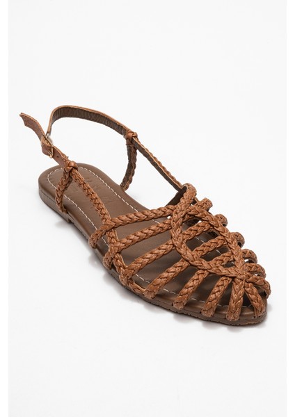 Claudıa Taba Örgü Kafes Tasarım Kadın Sandalet modelleri