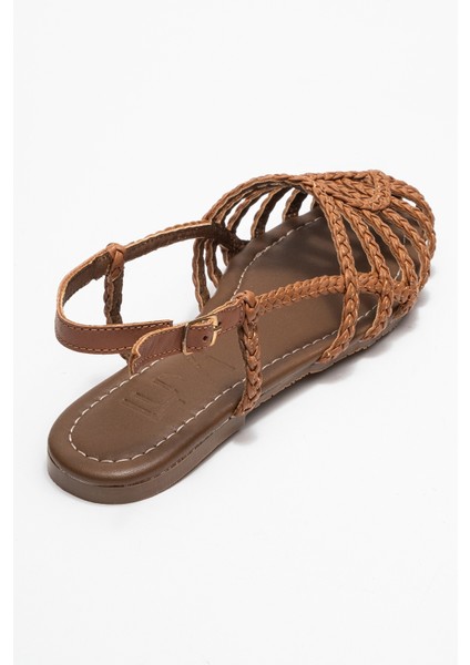 Claudıa Taba Örgü Kafes Tasarım Kadın Sandalet indirimleri