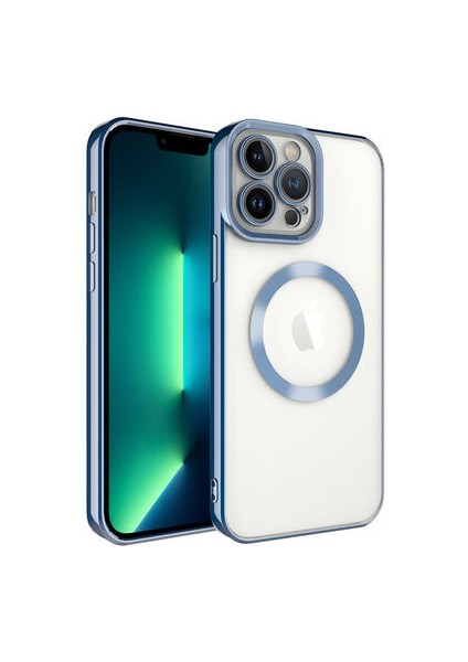 Apple iPhone 13 Pro Max Ile Uyumlu Kılıf M-Safe Wireless Şarj Özellikli Setro Silikon