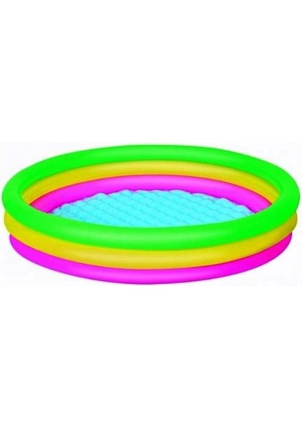 Renkli 3 Bölmeli Şişme Tabanlı Havuz, Eğlenceli ve Dayanıklı Yaz Aktiviteleri fiyatları
