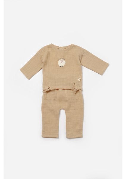 Bebek Uzun Kollu Tişört ve Pantolon Takım, %100 Pamuk, Bebek ve Yenidoğan Serisi - CSYM7026